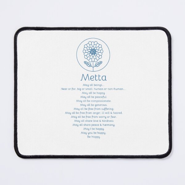 Item preview, Metta Loving Kindness wishing prayer meditation blue designed and sold by TheJadeCat.