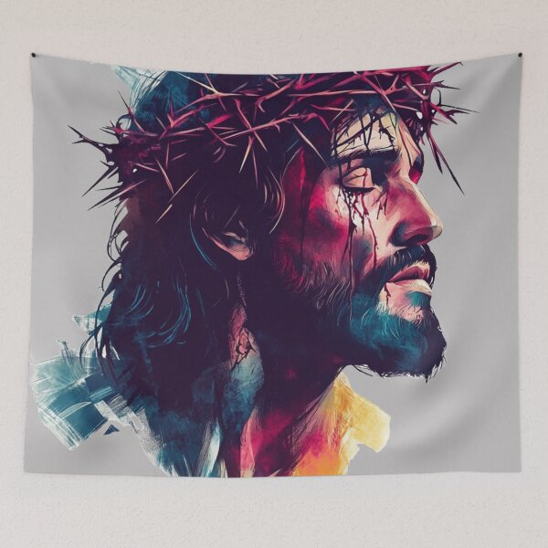 Item preview, Jesus Wearing Crown of Thornes Color designed and sold by GearGrafix.