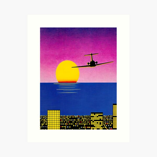 Aperçu de l'œuvre Crépuscule et avions créée et vendue par Halldorairis.