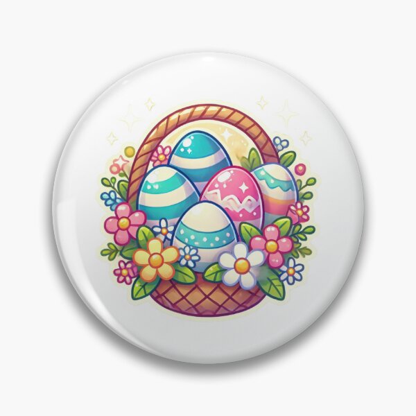 Item preview, Colorful Easter Egg Basket Sticker designed and sold by SugarPix Designs.