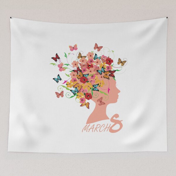 Item preview, March 8th International Women's Day Floral Woman designed and sold by MagnoliaLake.