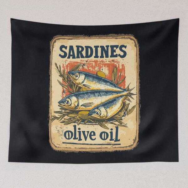 Item preview, A Vintage Poster - Sardines in olive oil designed and sold by GoodOldVintage.
