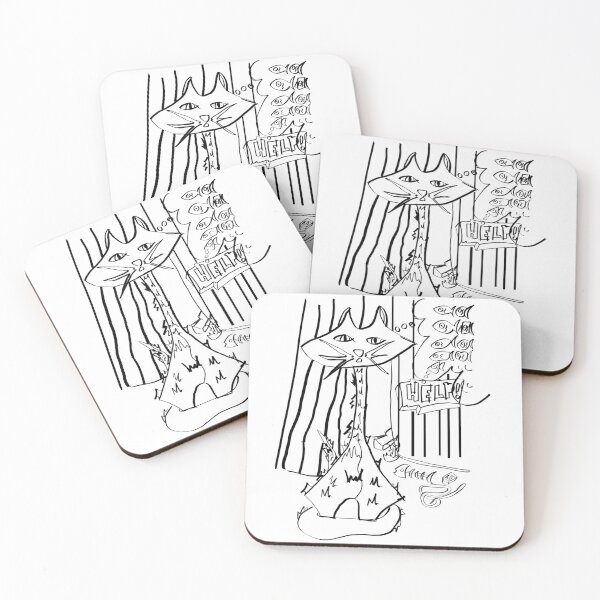 Item preview, Trashcan Cat Outline designed and sold by Ericmcgrew.