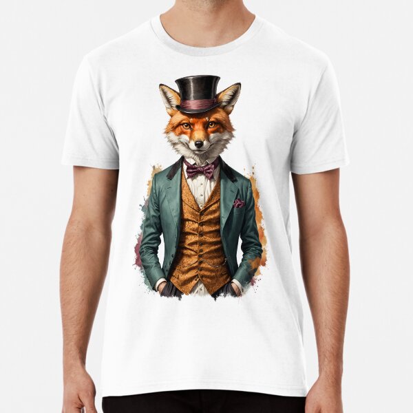 Item preview, Victorian Fox Dapper Style - Elegant and Whimsical designed and sold by PrayMerch.