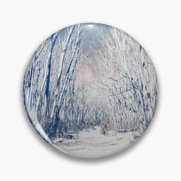 Item preview, Blue and White Retro Winter Forest Scene designed and sold by CountyKent.