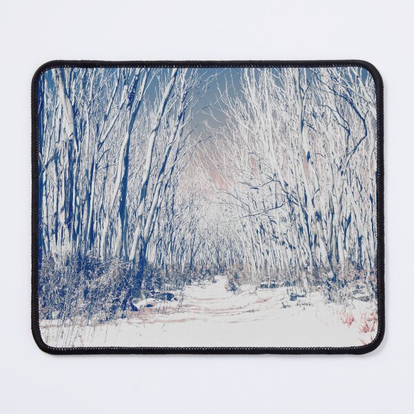 Item preview, Blue and White Retro Winter Forest Scene designed and sold by CountyKent.