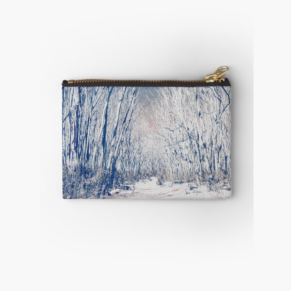 Item preview, Blue and White Retro Winter Forest Scene designed and sold by CountyKent.