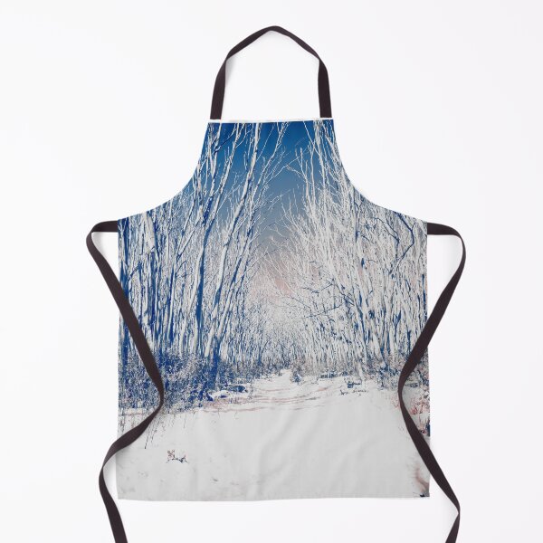 Item preview, Blue and White Retro Winter Forest Scene designed and sold by CountyKent.