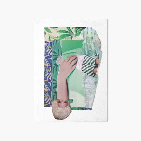 Wanda Goes on Vacation - green modern collage Art Board Print