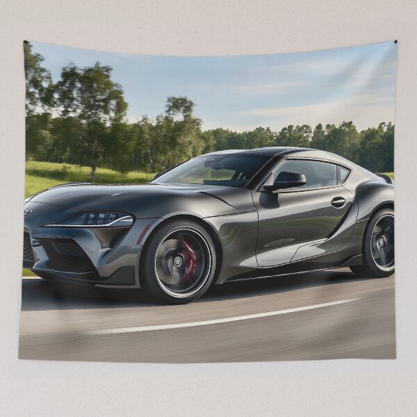 Item preview, Gunmetal Grey Toyota Supra Poster – A Timeless JDM Icon III designed and sold by AutoPopStudio.