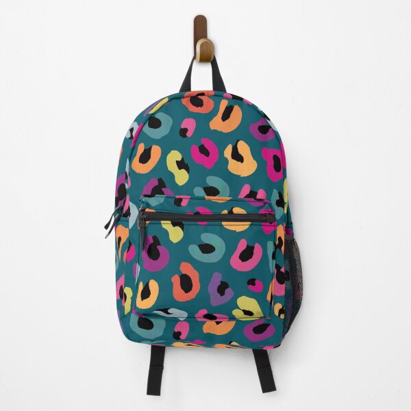 Item preview, Leopard Allsorts Pattern in Vintage Pastel Colors on Teal Green designed and sold by Daisy Beatrice.
