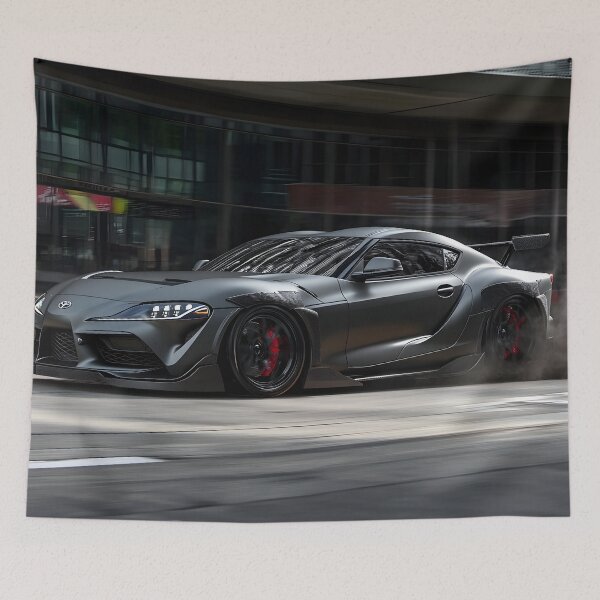 Item preview, Gunmetal Grey Toyota Supra Poster – A Timeless JDM Icon IV designed and sold by AutoPopStudio.