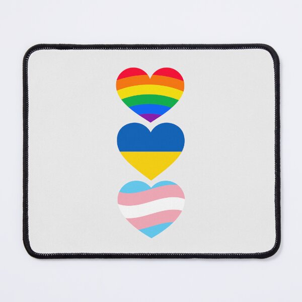 Item preview, Lgbtq, Ukraine, Trans flag hearts designed and sold by DanielleRoseCO.
