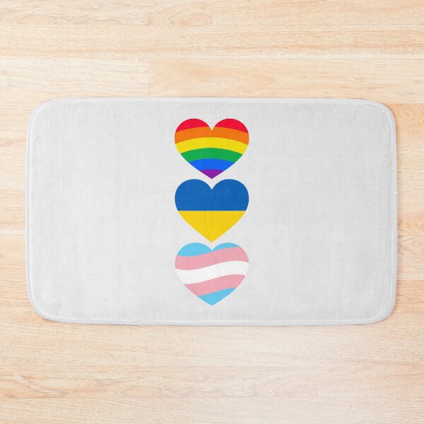 Item preview, Lgbtq, Ukraine, Trans flag hearts designed and sold by DanielleRoseCO.