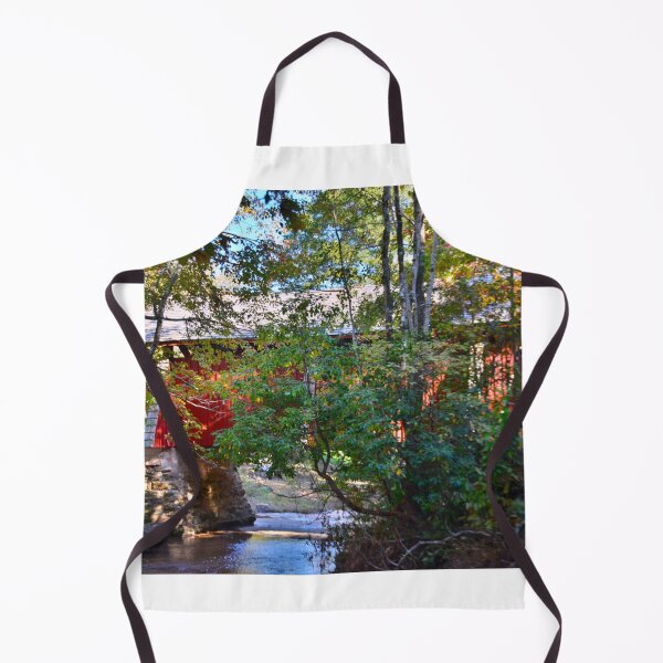 Item preview, Campbells Covered Bridge Behind Autumn designed and sold by LisaWootenPhoto.