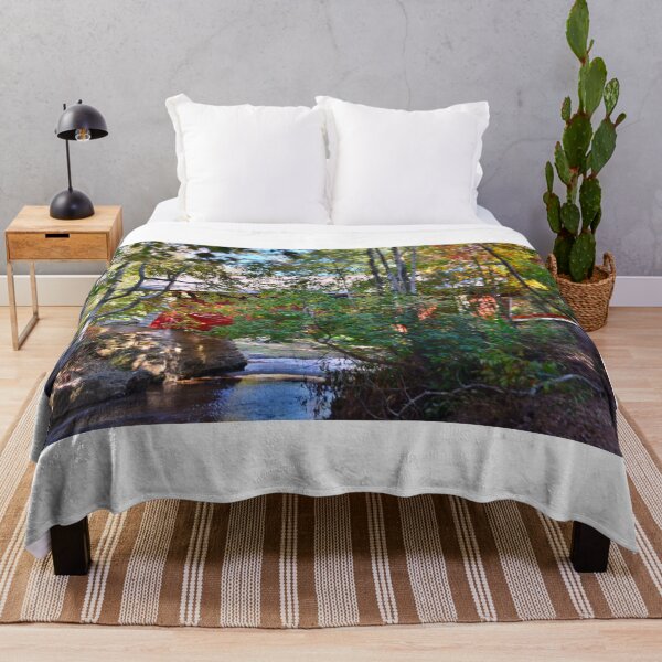 Item preview, Campbells Covered Bridge Behind Autumn designed and sold by LisaWootenPhoto.