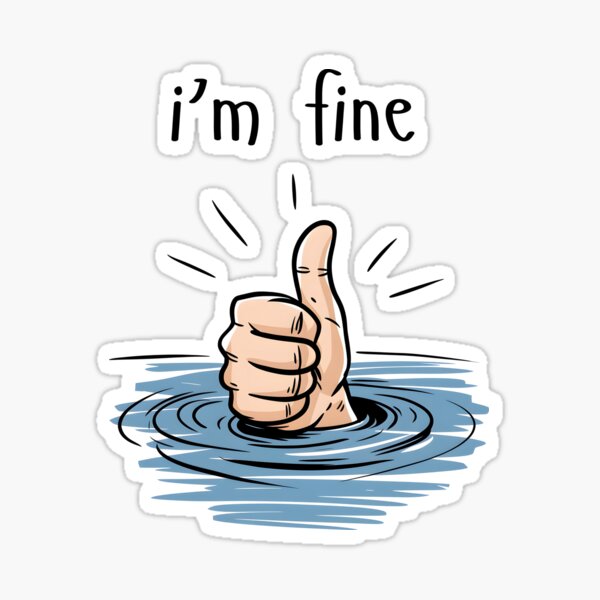 Item preview,  I'm Fine Thumbs Up designed and sold by AniArtPL.