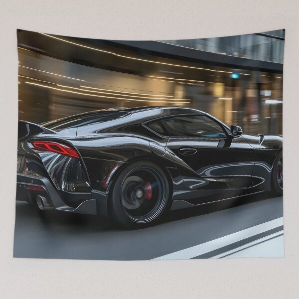 Item preview, Black Toyota Supra Poster – Pure JDM Dominance designed and sold by AutoPopStudio.