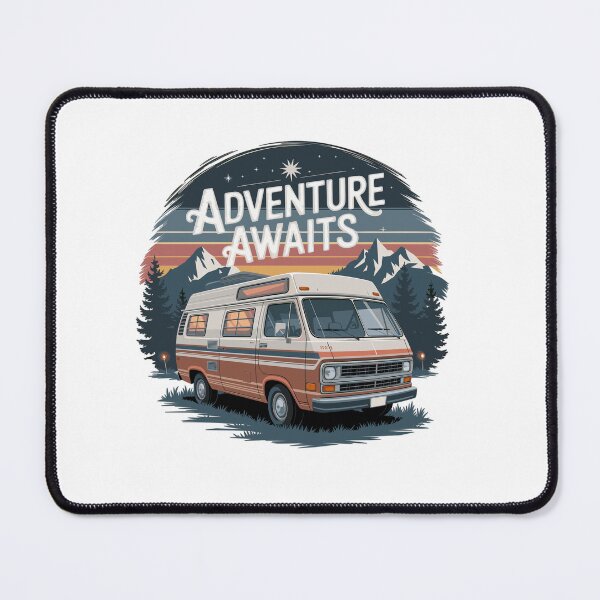 Item preview, Adventure Awaits - Retro Camper Van designed and sold by MrERNST.