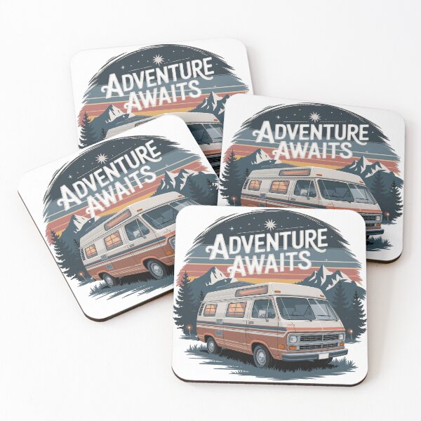 Item preview, Adventure Awaits - Retro Camper Van designed and sold by MrERNST.