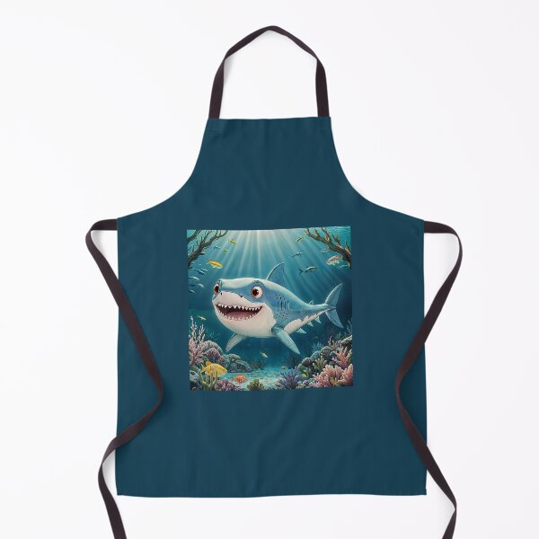 Item preview, A whimsical little shark in a cartoon style with open jaws. designed and sold by IaroslavB.