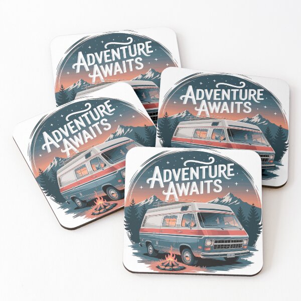 Item preview, Adventure Awaits - Retro Camper Van designed and sold by MrERNST.