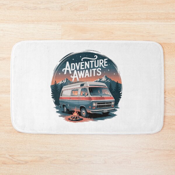Item preview, Adventure Awaits - Retro Camper Van designed and sold by MrERNST.
