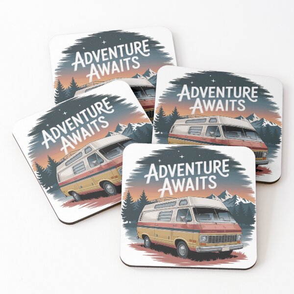 Item preview, Adventure Awaits - Retro Camper Van designed and sold by MrERNST.