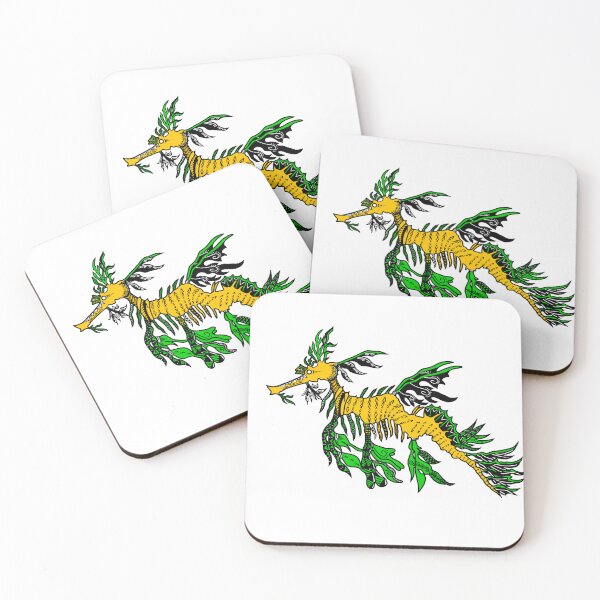 Item preview, Yellow and Green Tribal Leafy Seadragon designed and sold by Steeb757.