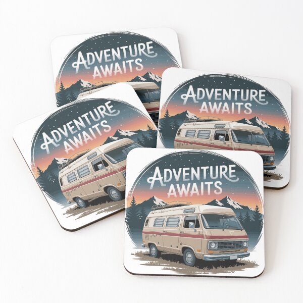 Item preview, Adventure Awaits - Retro Camper Van designed and sold by MrERNST.