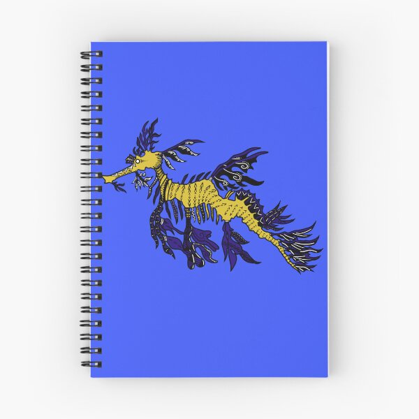 Item preview, Mustard and Dark Blue Tribal Leafy Seadragon designed and sold by Steeb757.