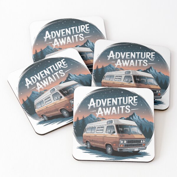 Item preview, Adventure Awaits - Retro Camper Van designed and sold by MrERNST.