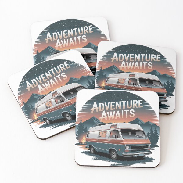 Item preview, Adventure Awaits - Retro Camper Van designed and sold by MrERNST.