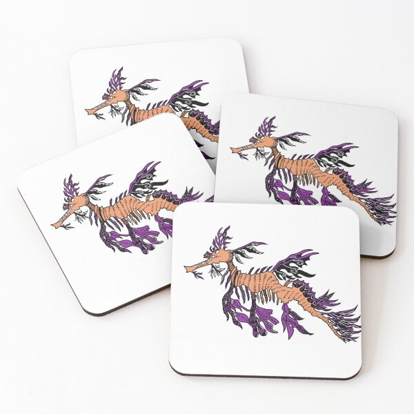 Item preview, Light Orange and Purple Tribal Leafy Seadragon designed and sold by Steeb757.