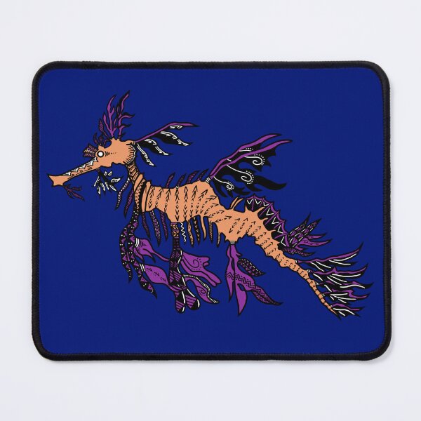 Item preview, Light Orange and Purple Tribal Leafy Seadragon designed and sold by Steeb757.