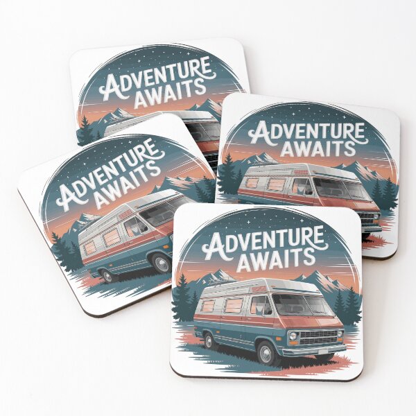 Item preview, Adventure Awaits - Retro Camper Van designed and sold by MrERNST.