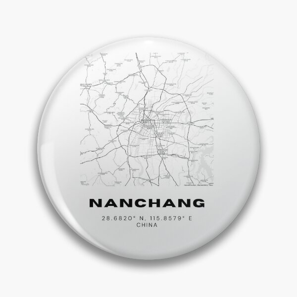 Item preview, Minimalist Nanchang Map Art - China City Coordinates Design designed and sold by RM-Journey.