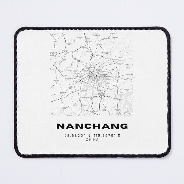 Item preview, Minimalist Nanchang Map Art - China City Coordinates Design designed and sold by RM-Journey.