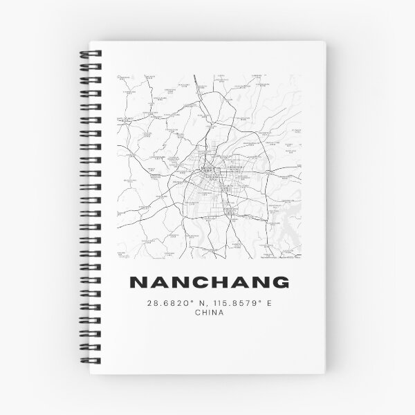 Item preview, Minimalist Nanchang Map Art - China City Coordinates Design designed and sold by RM-Journey.