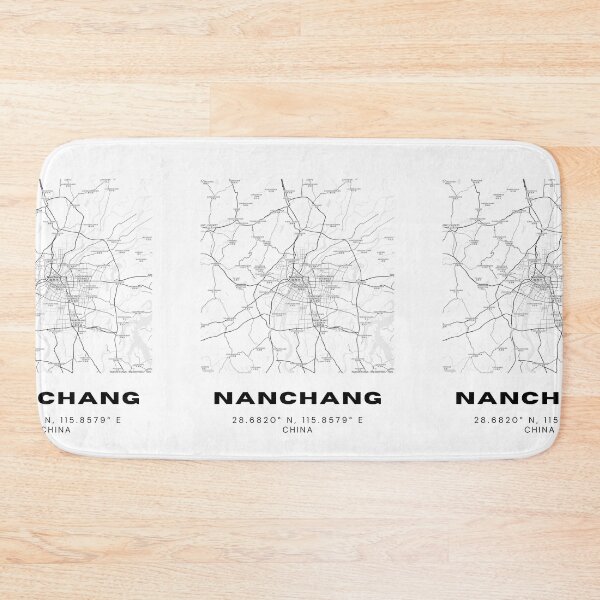 Item preview, Minimalist Nanchang Map Art - China City Coordinates Design designed and sold by RM-Journey.
