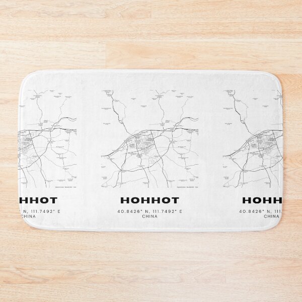 Item preview, Minimalist Hohhot Map Art - China City Coordinates Design designed and sold by RM-Journey.