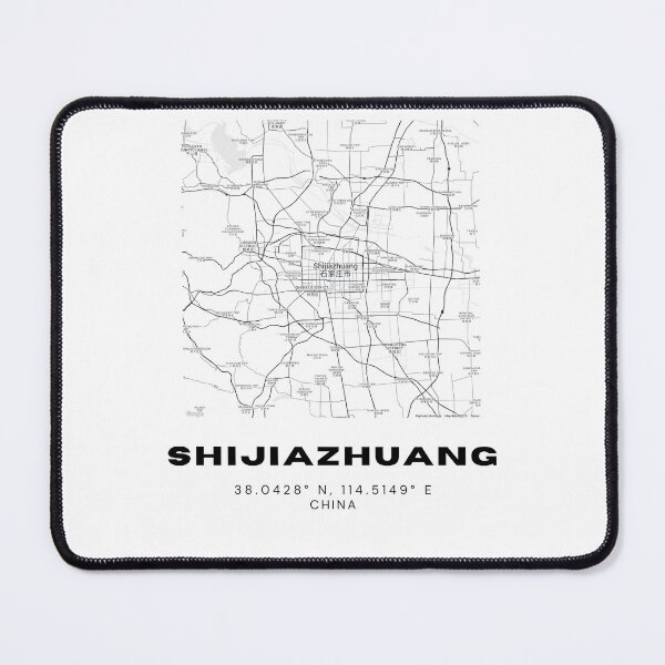 Item preview, Minimalist Shijiazhuang Map Art - China City Coordinates Design designed and sold by RM-Journey.