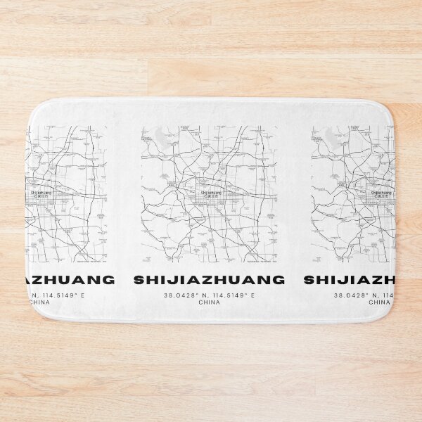 Item preview, Minimalist Shijiazhuang Map Art - China City Coordinates Design designed and sold by RM-Journey.