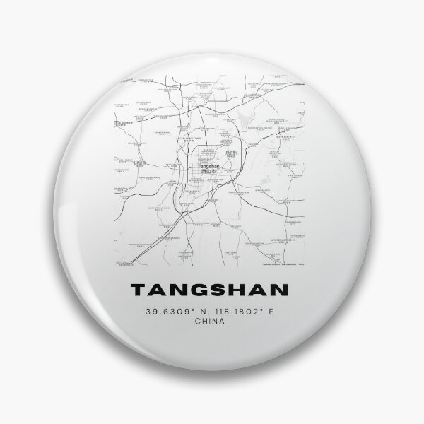 Item preview, Minimalist Tangshan Map Art - China City Coordinates Design designed and sold by RM-Journey.