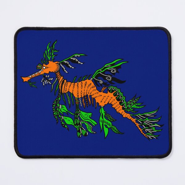 Item preview, Orange and Green Tribal Leafy Seadragon designed and sold by Steeb757.
