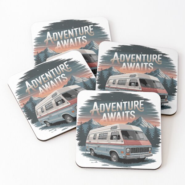 Item preview, Adventure Awaits - Retro Camper Van designed and sold by MrERNST.
