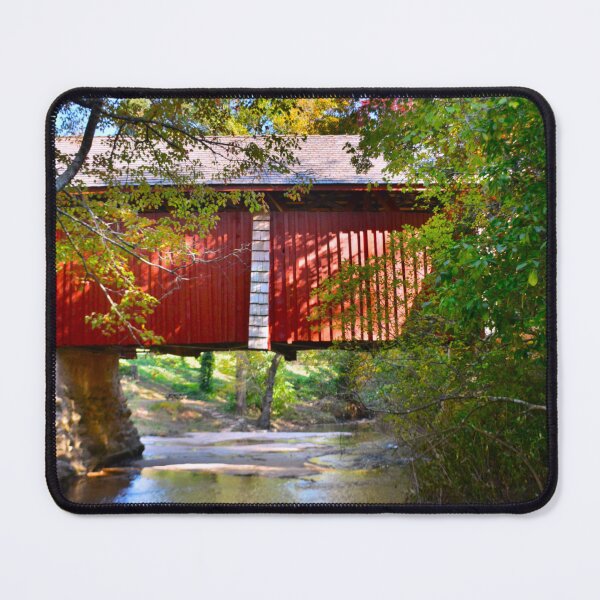 Item preview, Campbells Covered Bridge Behind Autumn Vertical designed and sold by LisaWootenPhoto.