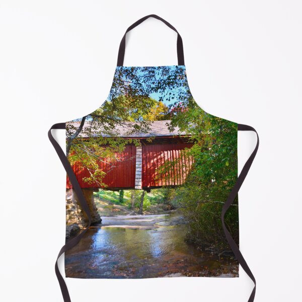 Item preview, Campbells Covered Bridge Behind Autumn Vertical designed and sold by LisaWootenPhoto.