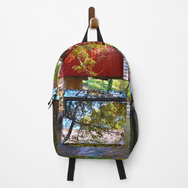 Item preview, Campbells Covered Bridge Behind Autumn Vertical designed and sold by LisaWootenPhoto.