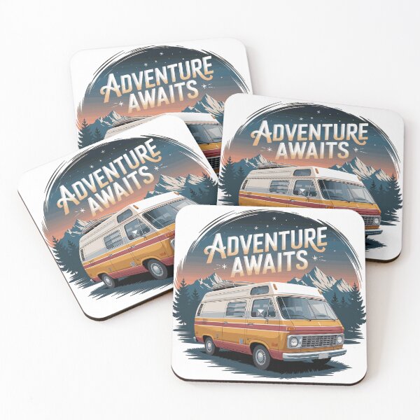 Item preview, Adventure Awaits - Retro Camper Van designed and sold by MrERNST.